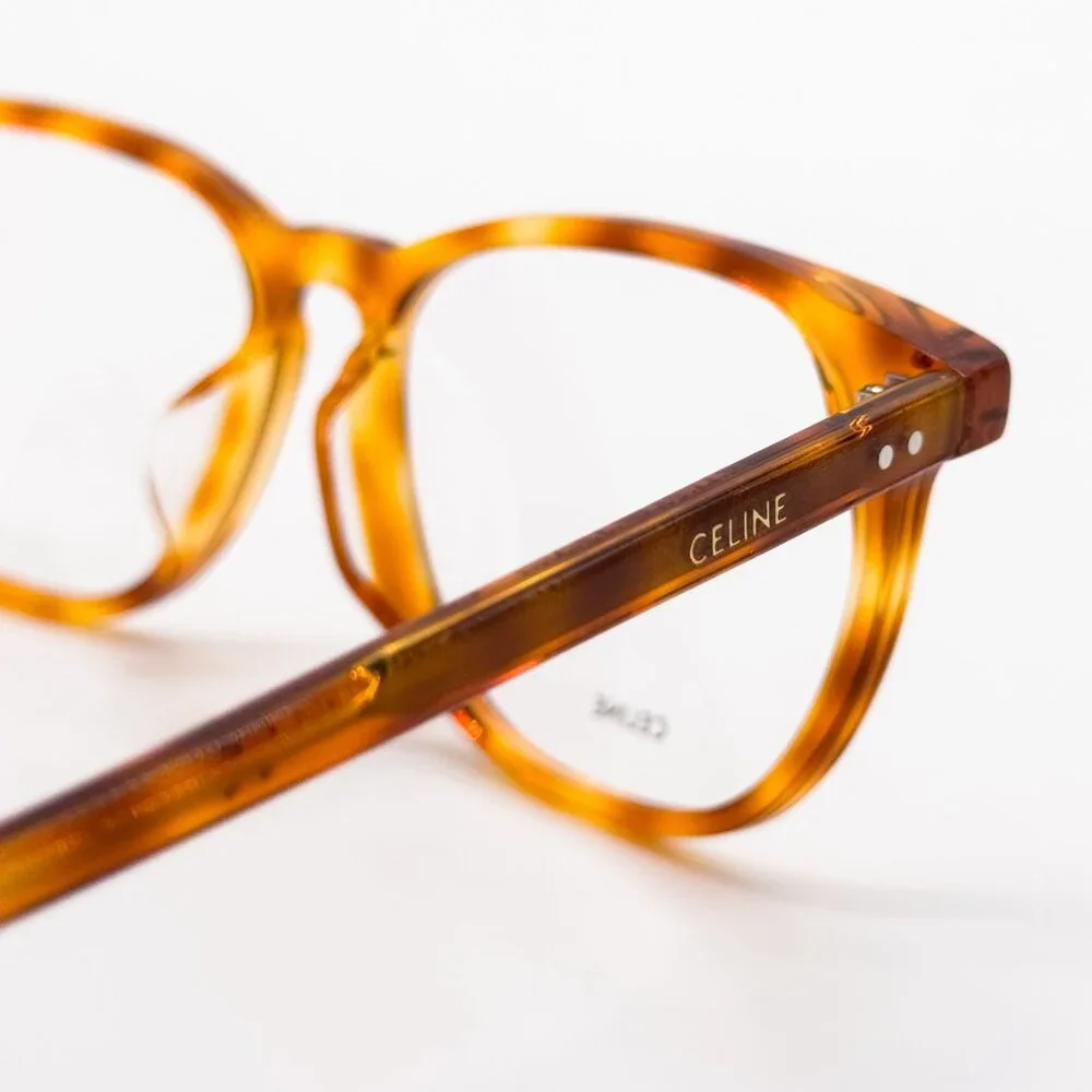 NEW CELINE CL50046F 053 EYEGLASSES WOMEN HAVANA SQUARE EYEWEAR CELINE